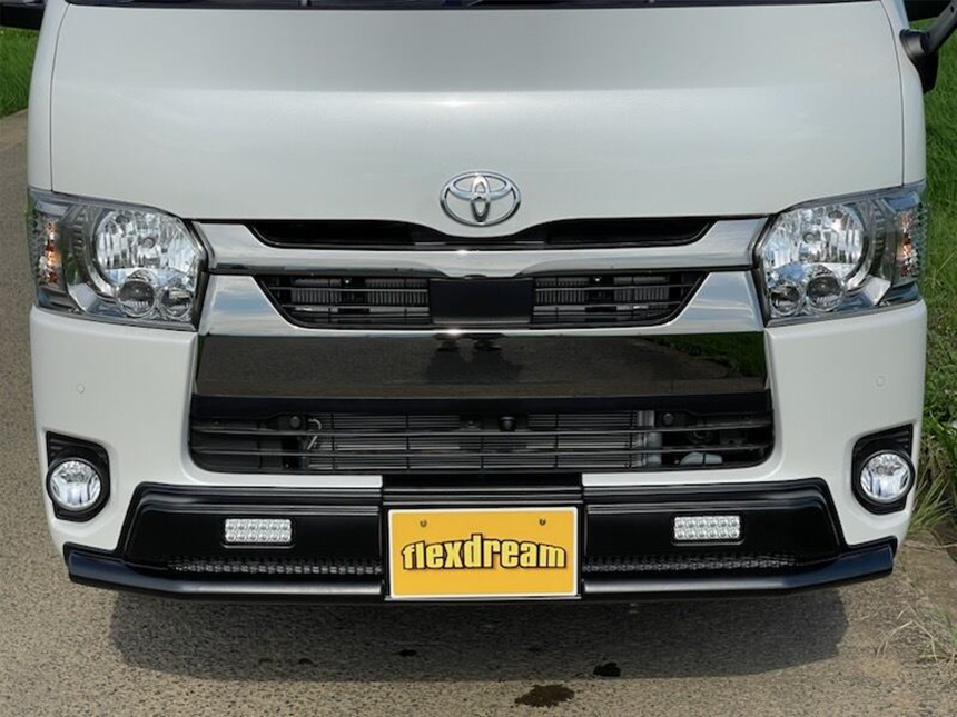 ハイエース 4型～現行モデル 標準ボディー用 MONOBOX フロントバンパープロテクター（LEDマーカーランプ付）