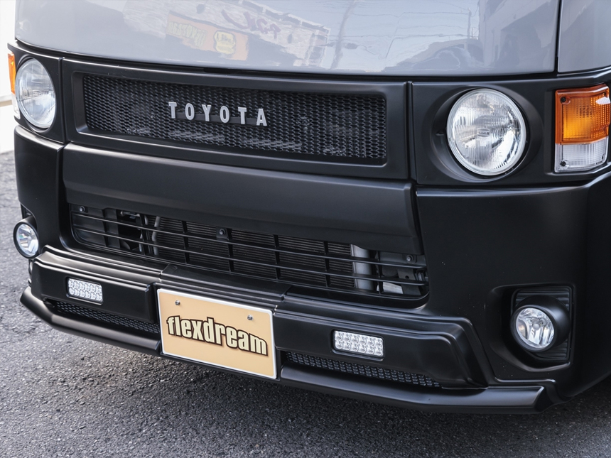 ハイエース 4型～現行モデル 標準ボディー用 MONOBOX フロントバンパープロテクター（LEDマーカーランプ付）