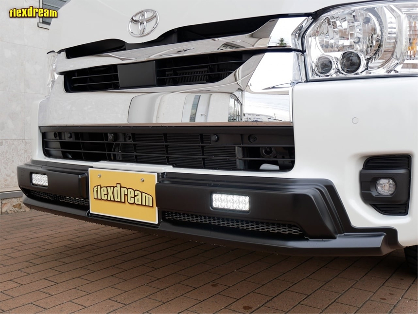 ハイエース 4型～現行モデル ワイドボディー用 MONOBOX フロントバンパープロテクター（LEDマーカーランプ付）