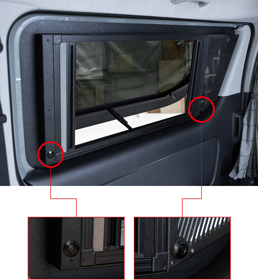 ハイエース LEGANCE ガルウインドウ