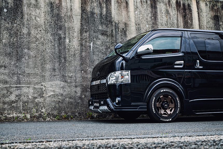 ハイエース 4型~現行モデル 標準ボディー用 ハニカムデザイン フロントグリル Ver.2 WALD