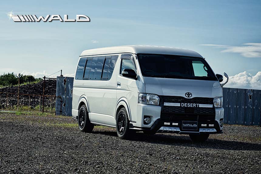 ハイエース 4型～現行モデル ワイドボディー用 ハニカムデザイン フロントグリル WALD