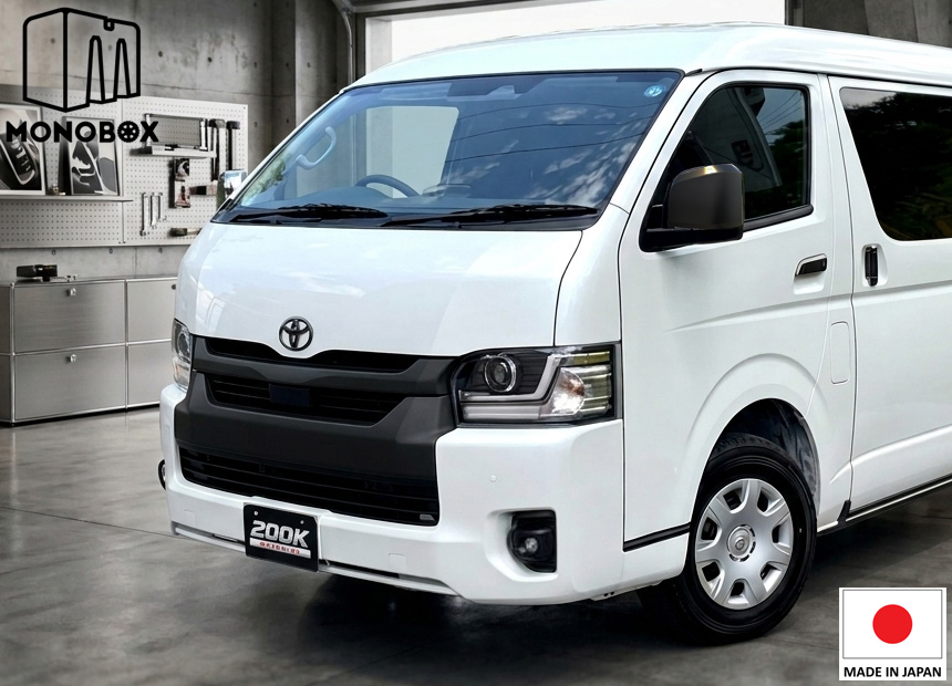 ハイエース 6型～現行モデル ワイドボディー用 マットブラックグリルカバー