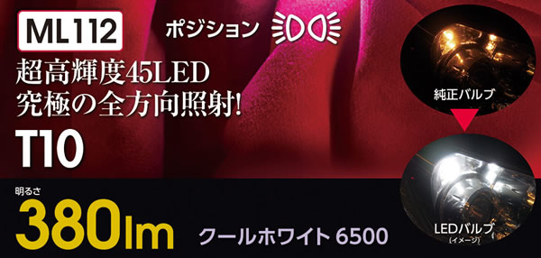 ハイエース用 ヴァレンティ ジュエル LED ポジションランプバルブ