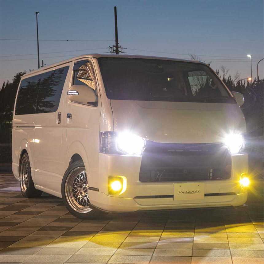 ハイエース 3型～現行モデル ヘッドライトハイビーム専用 ヴァレンティ LEDバルブ ハイルーメン