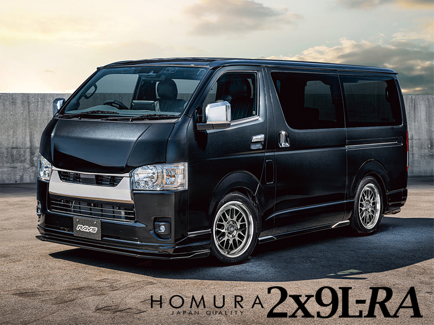 ハイエース  HOMURA 2×9L-RA JET BLACK EDITION 17インチホイール＆タイヤセット