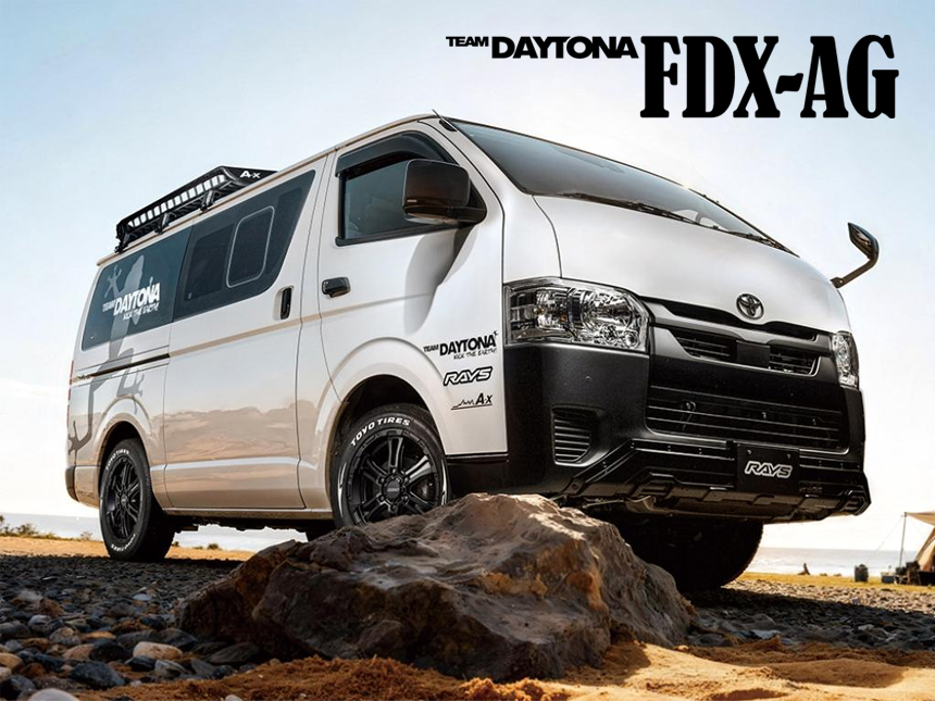 ハイエース レイズ チームデイトナ FDX-AG 17インチホイール＆タイヤセット