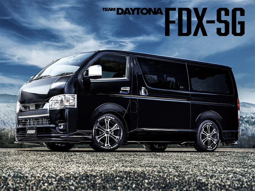 ハイエース レイズ チームデイトナ FDX-SG 17インチホイール＆タイヤセット