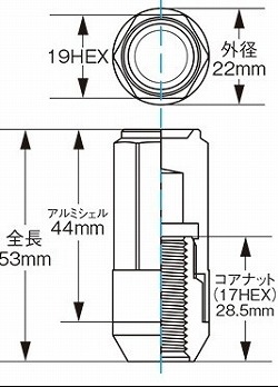 ハイエース用 ESSEX ツーピースシェルナット