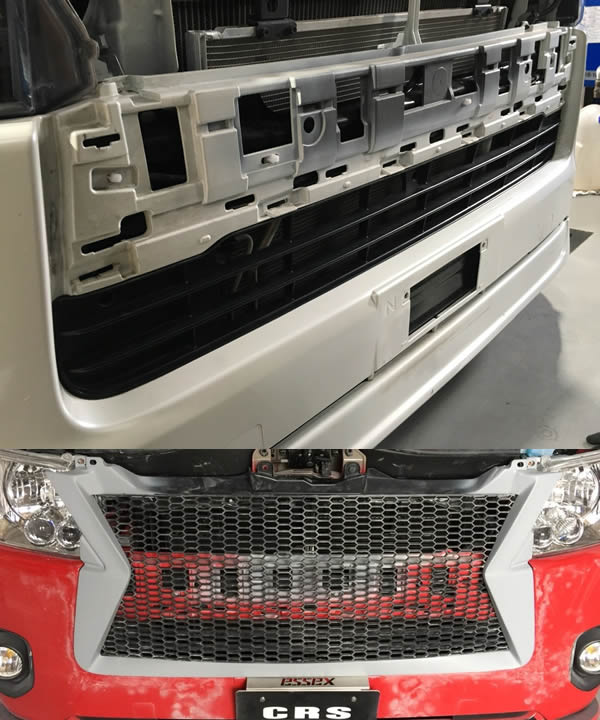 ハイエース用 ESSEX クワトロ フロントグリル