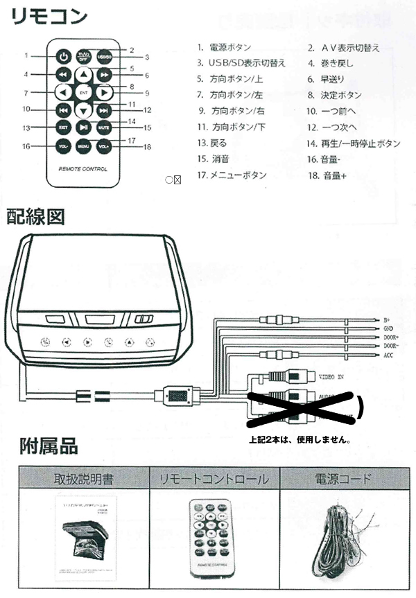 ハイエース専用 13.3インチ フリップダウンモニターキット