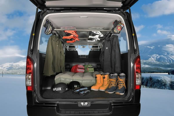 ハイエース S-GL/ワゴンGL 荷室用 サイドバー