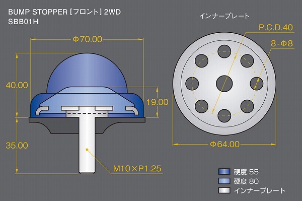 ハイエース ローダウン用バンプストップキット(玄武)