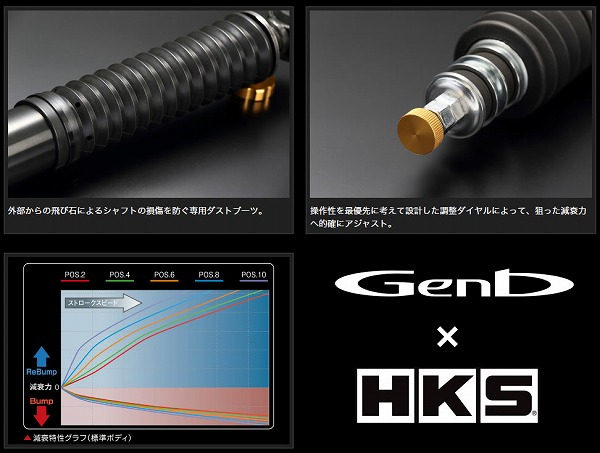 ハイエース用 Genb×HKS 「CLOUD WALKER」ハイパフォーマンス ショック