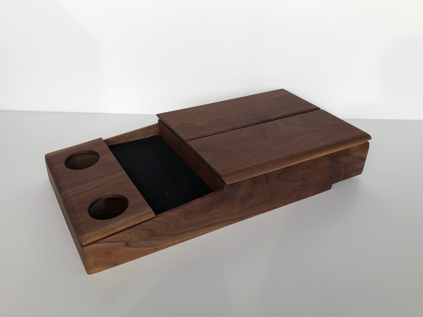 ハイエース DXグレード専用 ウォールナット コンソールボックス