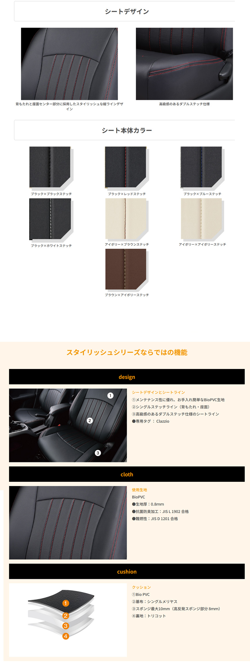 ハイエース ワゴンGL用 クラッツィオ シートカバー ライン