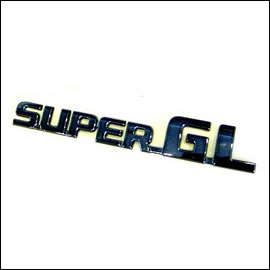 ハイエース 「SUPER-GL」ロゴ ブラッククローム エンブレム